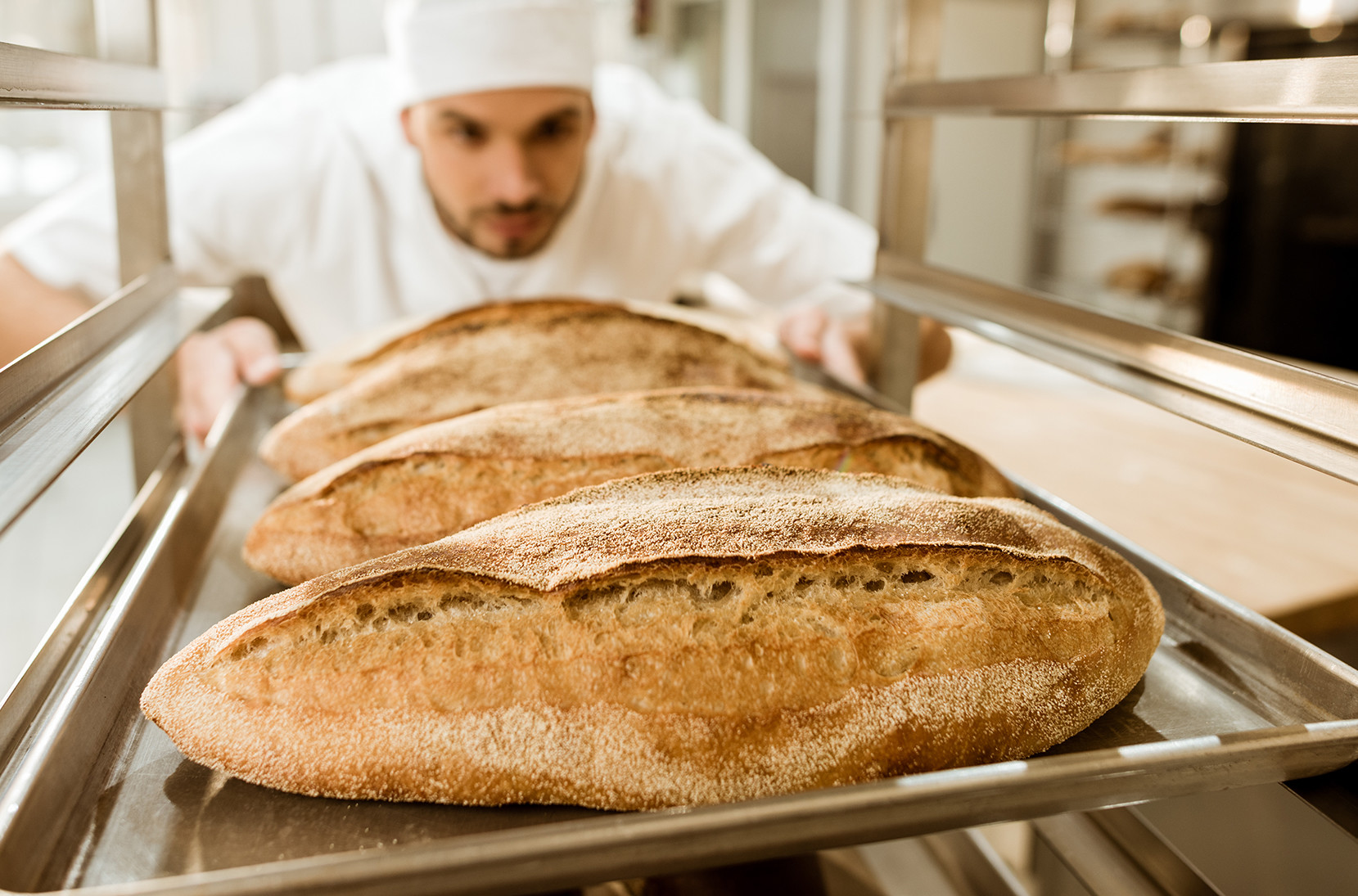 allievo panettiere durante il corso